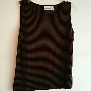 CHICO'S PRIVATE EDITION SLINKY TRAVELERS TANK TOP CAMI SZ 3 CHOCOLATE BROWN